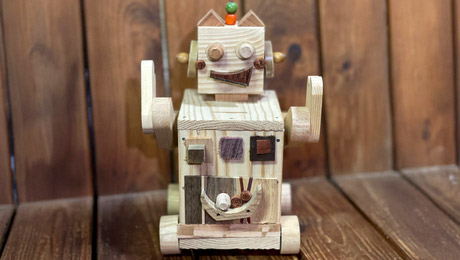 走る！ロボットの貯金箱 クラフト宮野